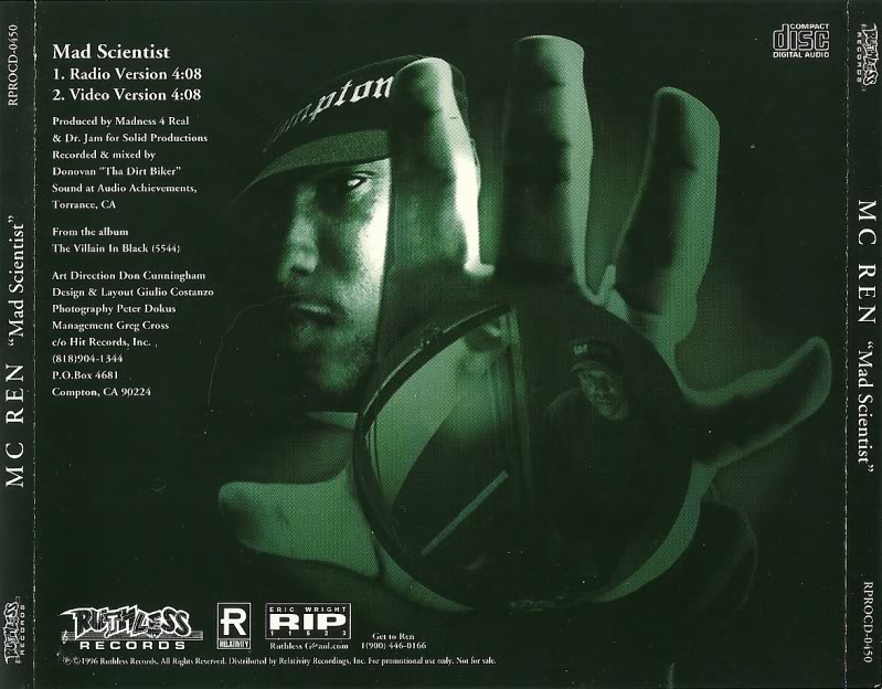 Перевод песни insane. MC Ren the Villain in Black. MC Ren Mad Scientist. Песня Mad Scientist. Хит Мэд.